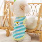 ニコちゃん柄ボーダーノースリーブベスト