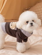 くまモチーフレイヤード風スウェット