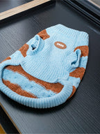 ブルーブラウンボーダーニット