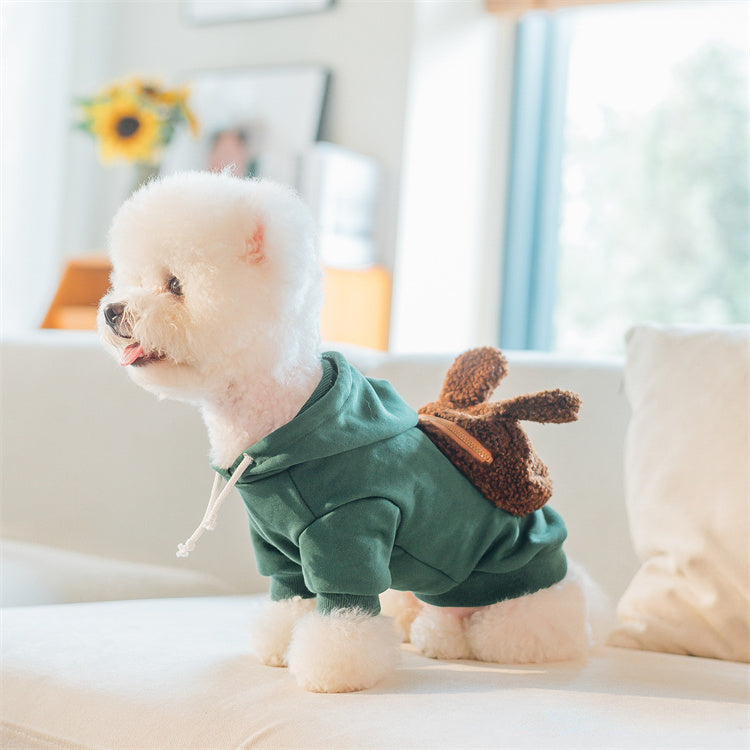 うさぎポケット付きフードパーカー