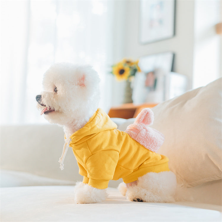 うさぎポケット付きフードパーカー