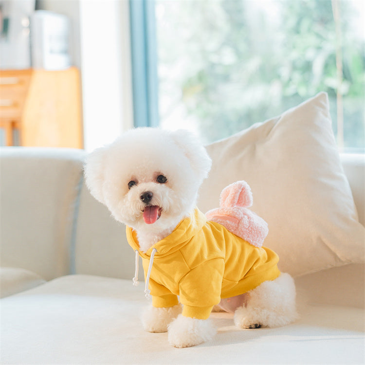 うさぎポケット付きフードパーカー