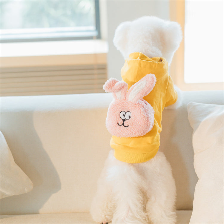 うさぎポケット付きフードパーカー