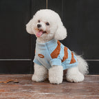 ブルーブラウンボーダーニット