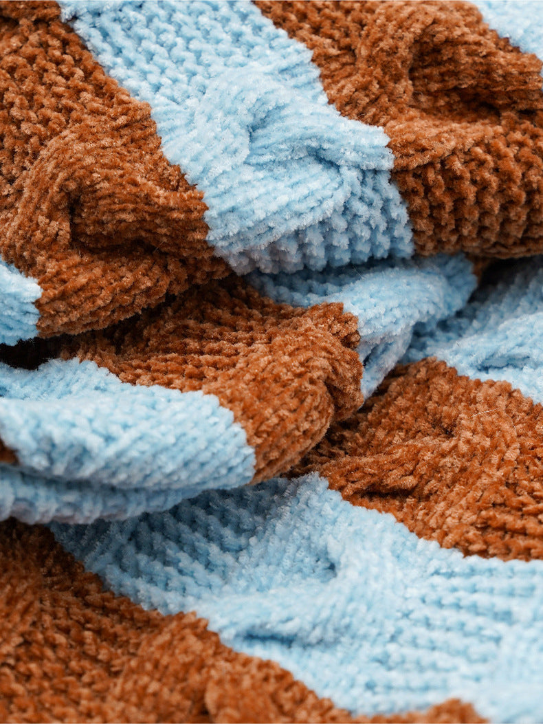 ブルーブラウンボーダーニット