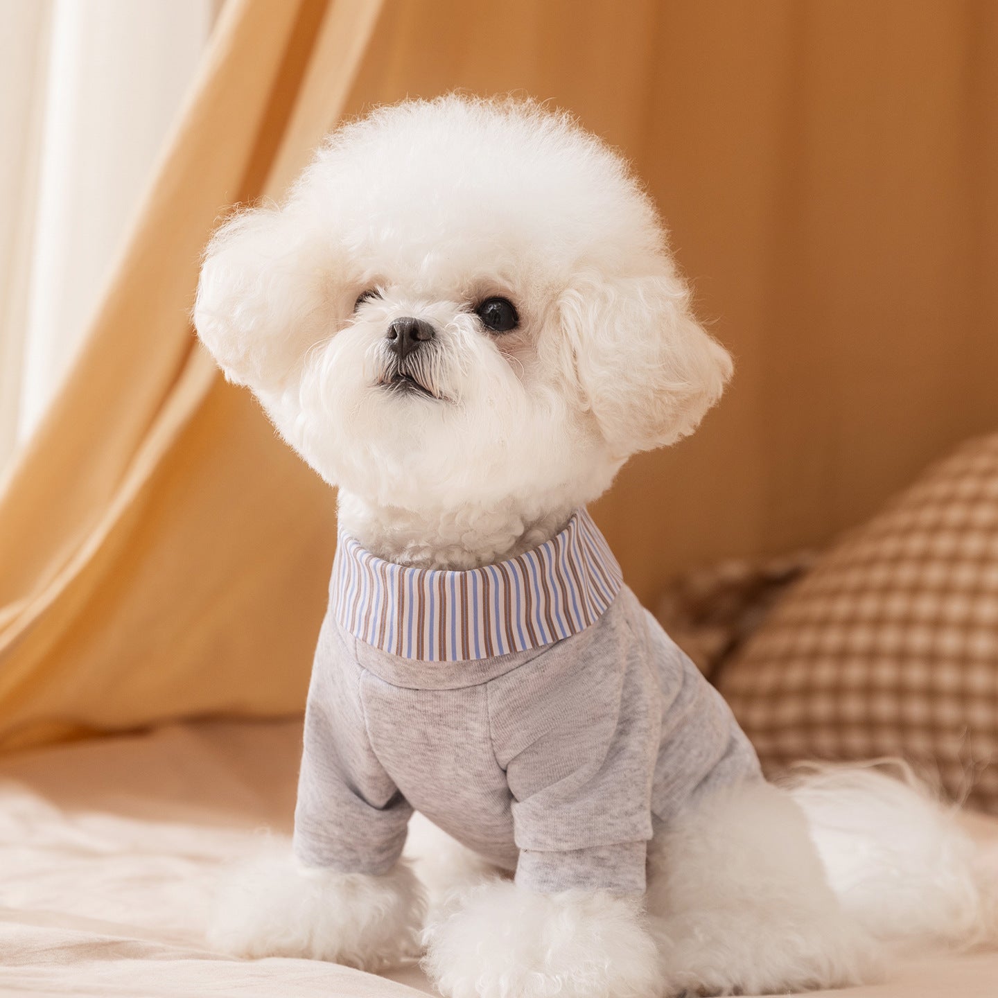 くまモチーフレイヤード風スウェット