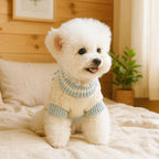 ダイヤチェックリボンニット