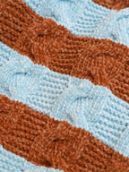 ブルーブラウンボーダーニット