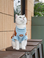 ブルーブラウンボーダーニット