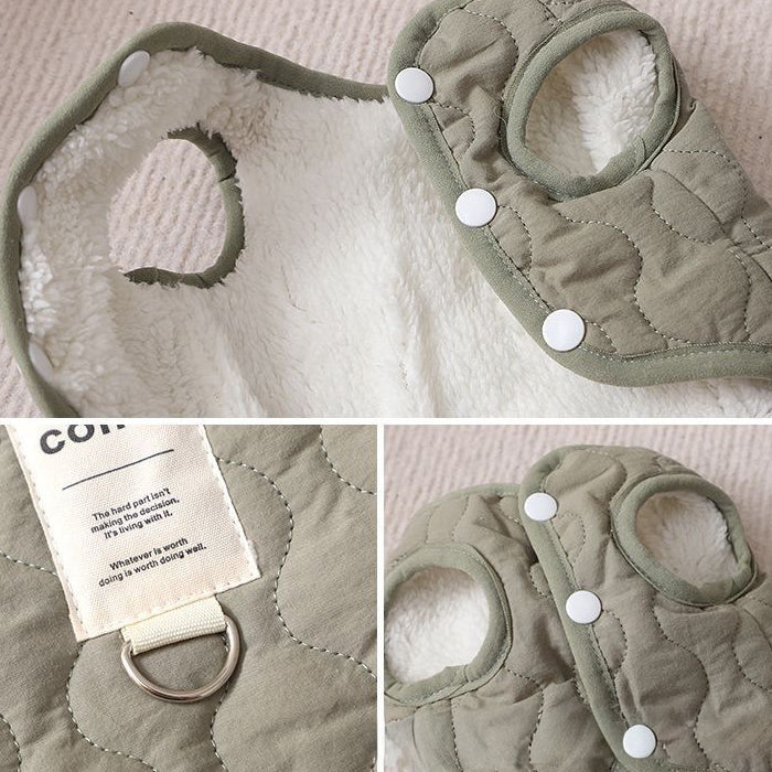 ボア裏地キルティングベスト