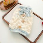 ダイヤチェックリボンニット