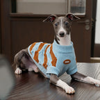 ブルーブラウンボーダーニット