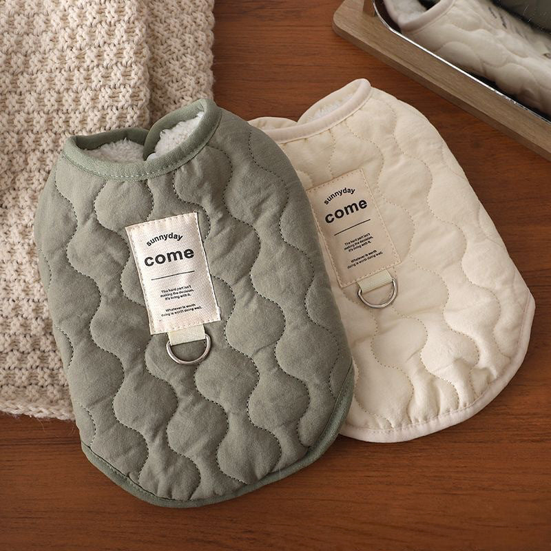 ボア裏地キルティングベスト