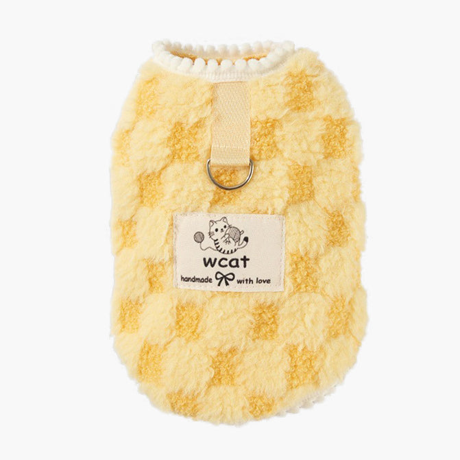 ふわふわチェックベスト