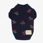 チェリー柄ケープスリーブニット