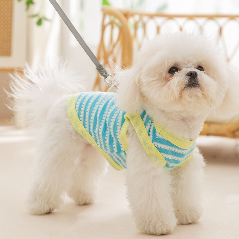 ニコちゃん柄ボーダーノースリーブベスト