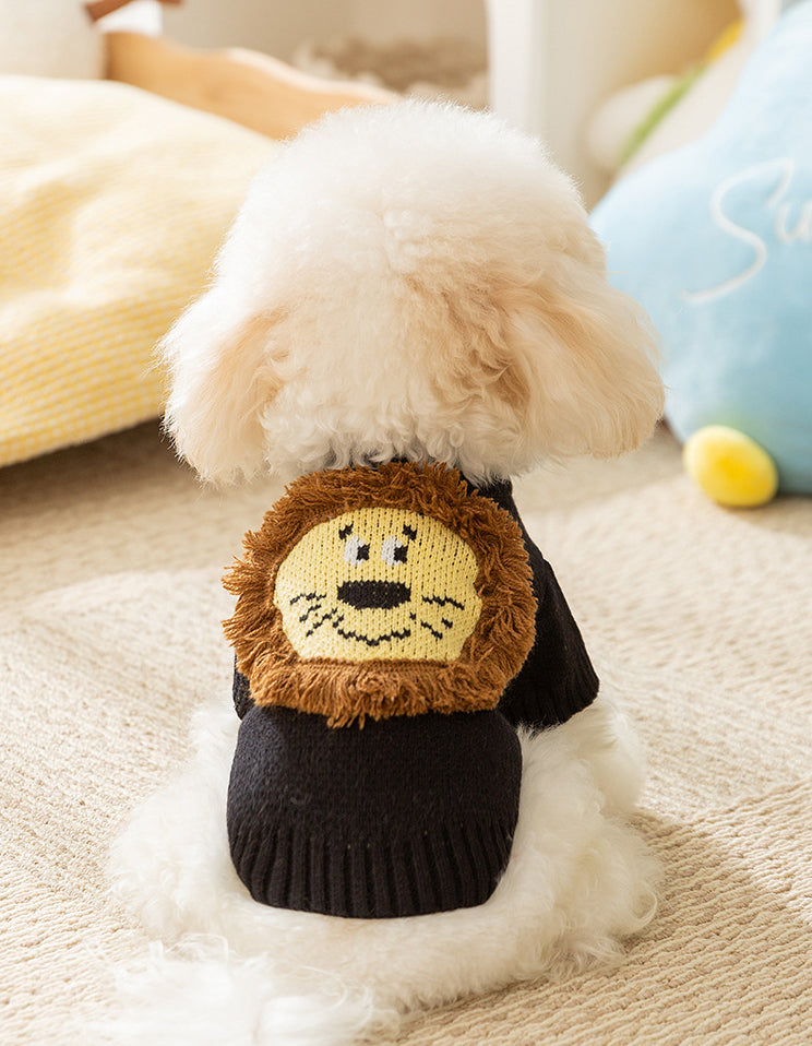 ちびライオンのふわもこニット