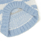 フード付きボーダー柄ノースリーブニット