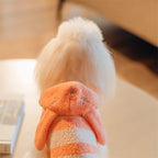 フード付きボーダー柄ノースリーブニット