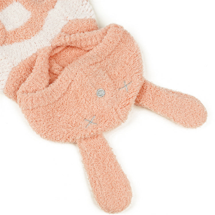 フード付きボーダー柄ノースリーブニット