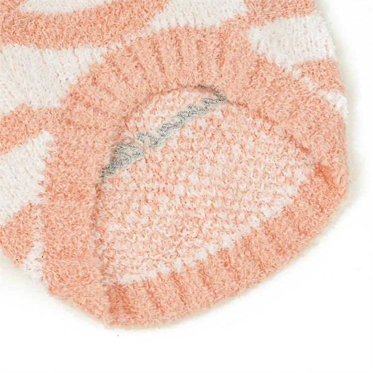 フード付きボーダー柄ノースリーブニット