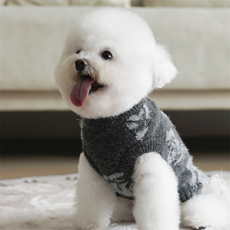 ローズ柄ノースリーブニット