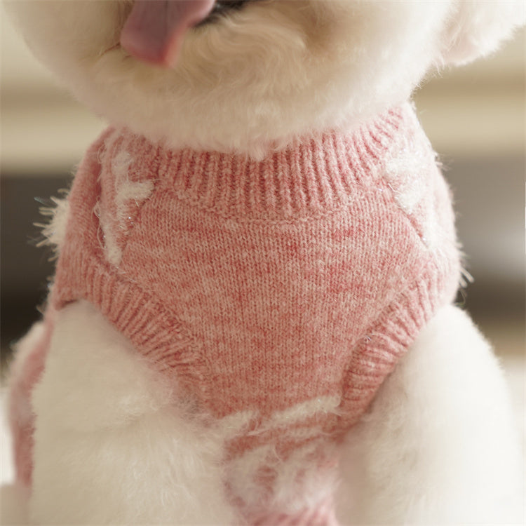 ローズ柄ノースリーブニット