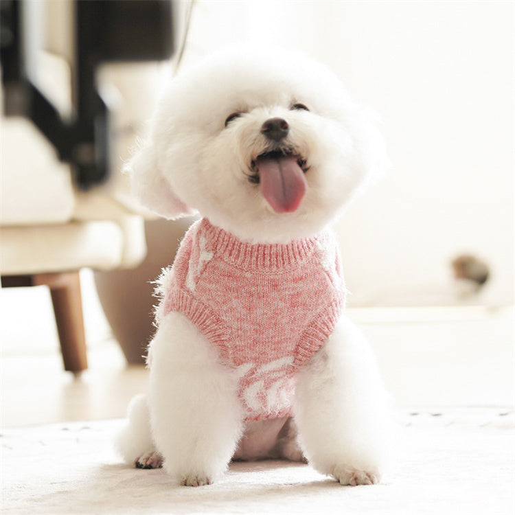 ローズ柄ノースリーブニット