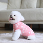 ローズ柄ノースリーブニット