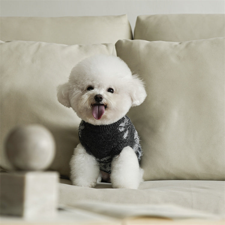 ローズ柄ノースリーブニット