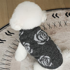 ローズ柄ノースリーブニット