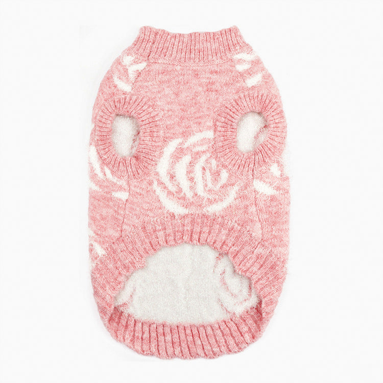 ローズ柄ノースリーブニット