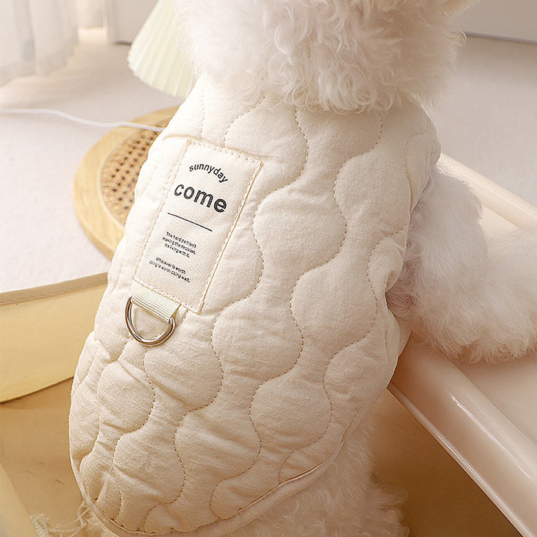 ボア裏地キルティングベスト