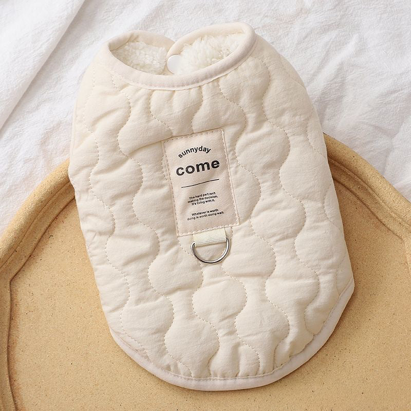 ボア裏地キルティングベスト